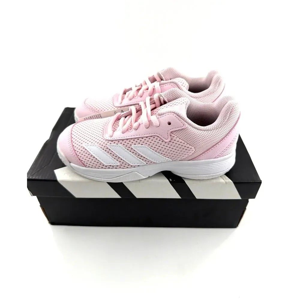 Adidas Courtflash Tennis Shoes Unisex Kids Distilled Pink Cloud White   Size 13K